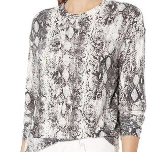 Women’s Michael Stars Los Angeles Pullover Top Gray Print Size Small S Top Long